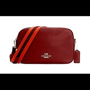 Coach Cherry Colored Leather Crossbody Purse